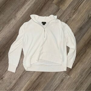 Eddie Bauer White 1/4 Zip Sweater